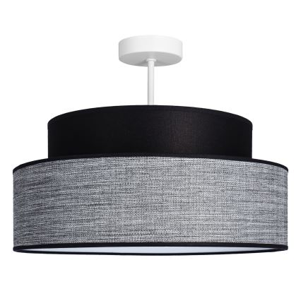 Virsapmetuma lustra GRACE 1xE27/60W/230V melna/pelēka