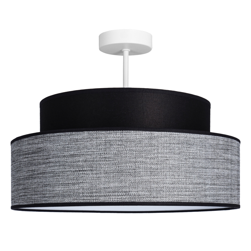 Virsapmetuma lustra GRACE 1xE27/60W/230V melna/pelēka