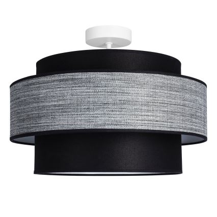 Virsapmetuma lustra GRACE 1xE27/60W/230V melna/pelēka