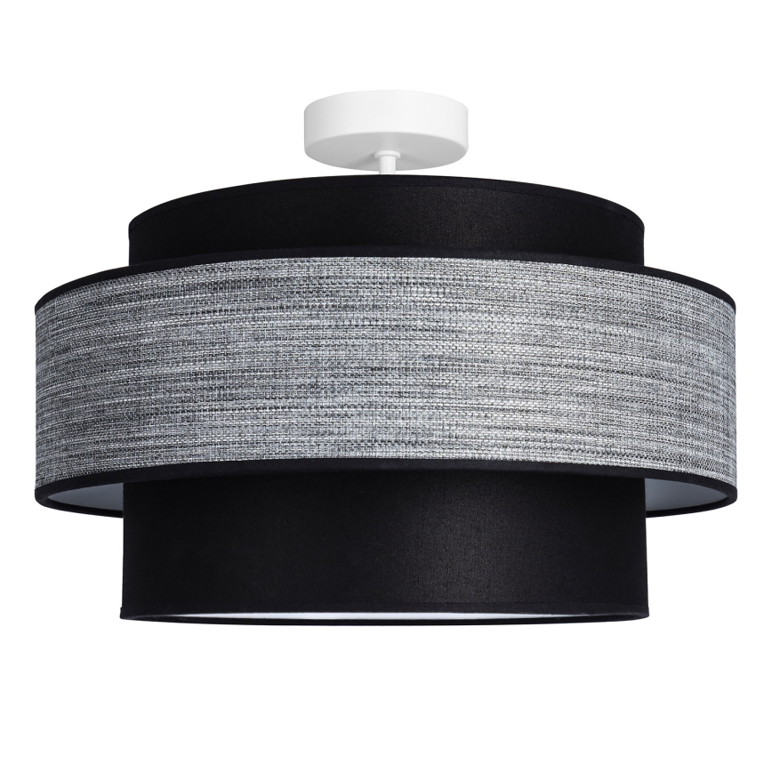 Virsapmetuma lustra GRACE 1xE27/60W/230V melna/pelēka