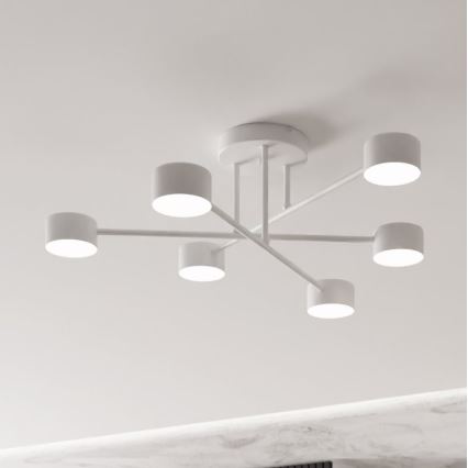 Virsapmetuma lustra HALO 6xGX53/8W/230V balta
