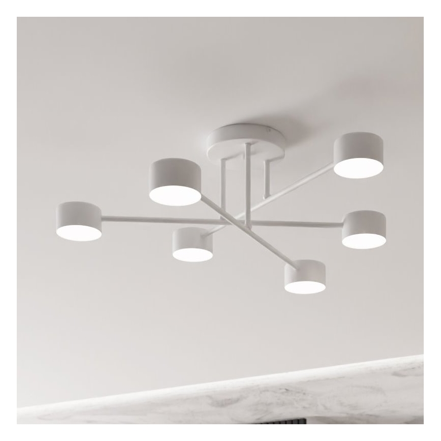 Virsapmetuma lustra HALO 6xGX53/8W/230V balta