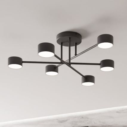Virsapmetuma lustra HALO 6xGX53/8W/230V melna