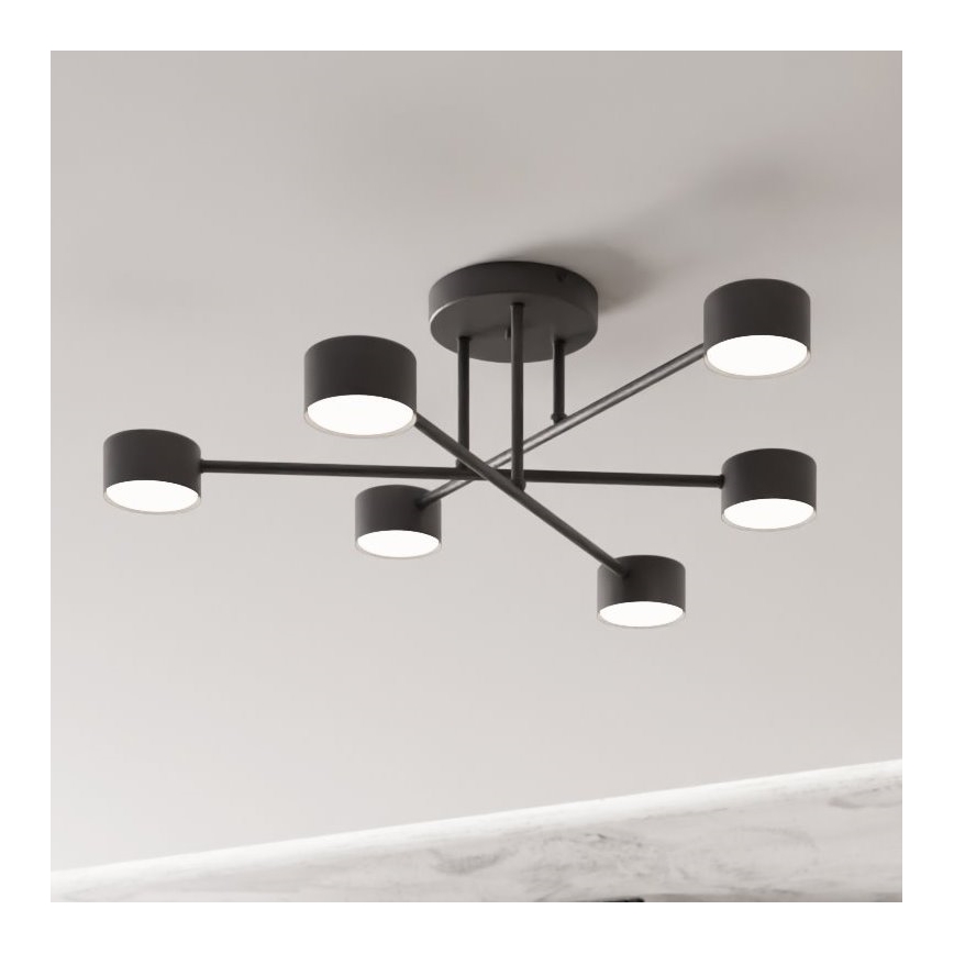 Virsapmetuma lustra HALO 6xGX53/8W/230V melna
