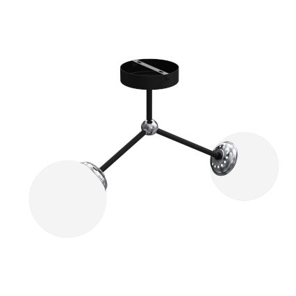 Virsapmetuma lustra JOY 2xE14/40W/230V melna/spīdīgs hroms