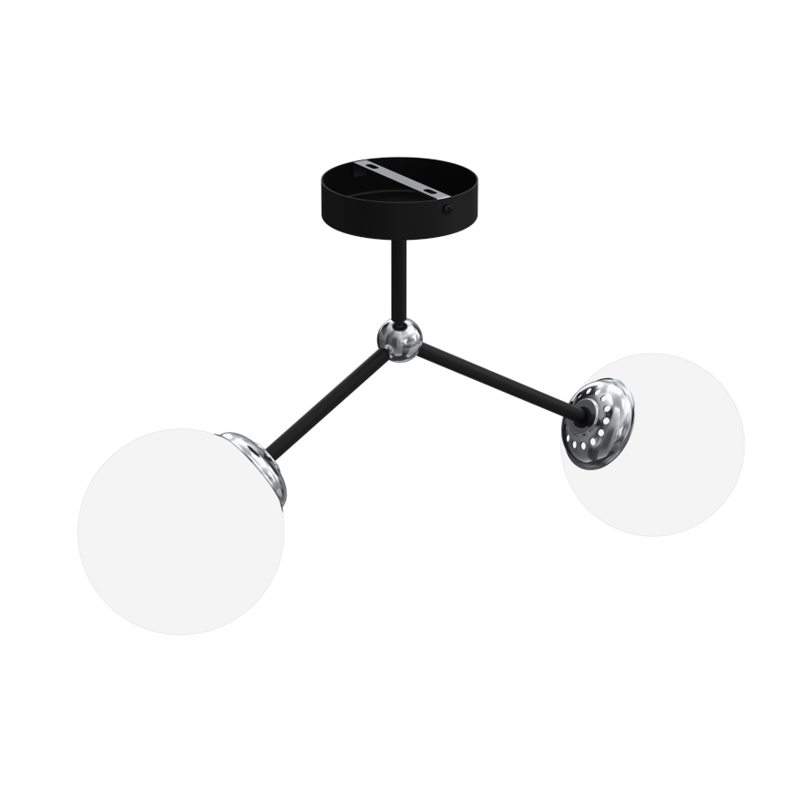 Virsapmetuma lustra JOY 2xE14/40W/230V melna/spīdīgs hroms