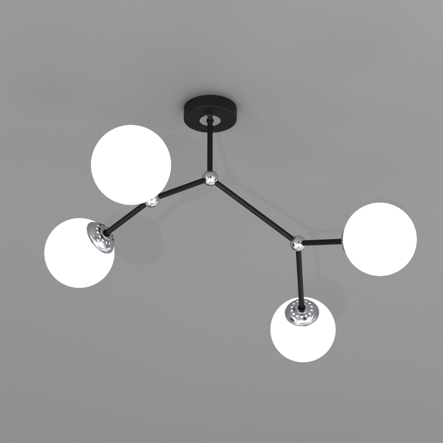 Virsapmetuma lustra JOY 4xE14/40W/230V melna/spīdīgs hroms