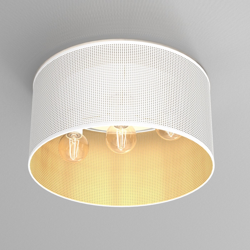 Virsapmetuma lustra LOFT SHADE 3xE27/60W/230V balta/zelta