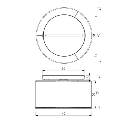 Virsapmetuma lustra LOFT SHADE 3xE27/60W/230V balta/zelta