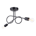 Virsapmetuma lustra LOOP 2xE27/15W/230V melna