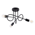 Virsapmetuma lustra LOOP 3xE27/15W/230V melna