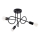 Virsapmetuma lustra LOOP 3xE27/15W/230V melna