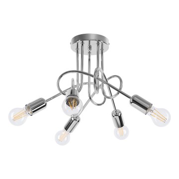 Virsapmetuma lustra LOOP 5xE27/15W/230V spīdīgi hromēts