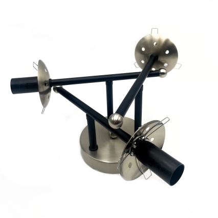Virsapmetuma lustra MALENA 3xE14/5W/230V melna/dūmakains