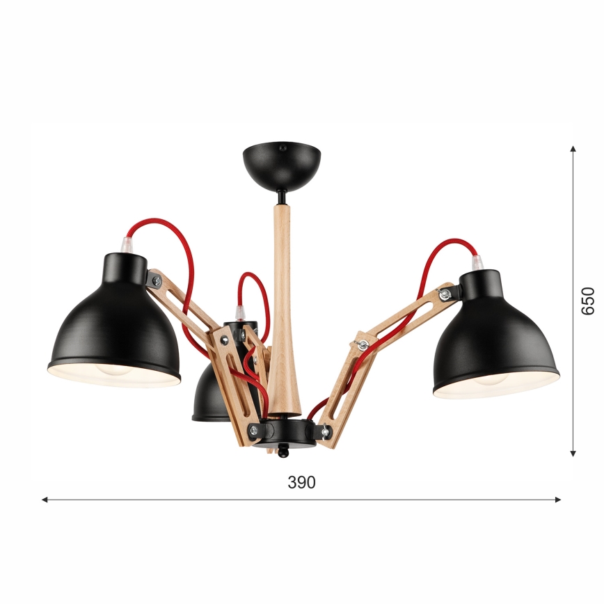 Virsapmetuma lustra MARCELLO 3xE27/60W/230V - FSC sertificēts