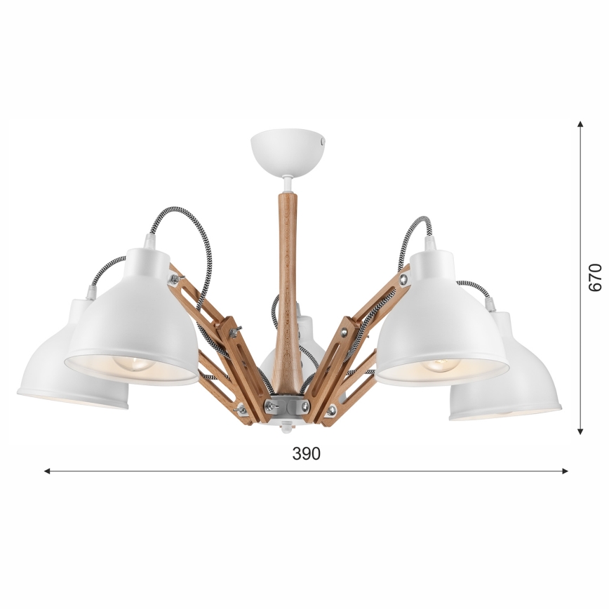 Virsapmetuma lustra MARCELLO 5xE27/60W/230V - FSC sertificēts