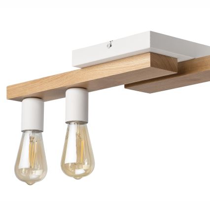 Virsapmetuma lustra MATTE 2xE27/15W/230V + 3xG9/5W/230V balta/ozols