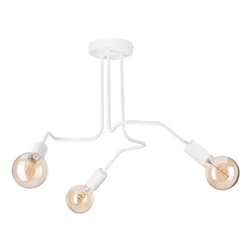 Virsapmetuma lustra MATYLDA 3xE27/60W/230V balta