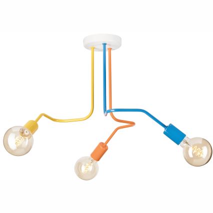 Virsapmetuma lustra MATYLDA 3xE27/60W/230V krāsaina