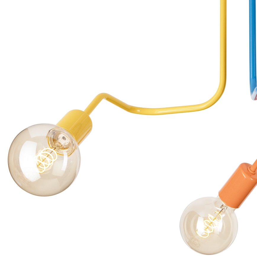 Virsapmetuma lustra MATYLDA 3xE27/60W/230V krāsaina