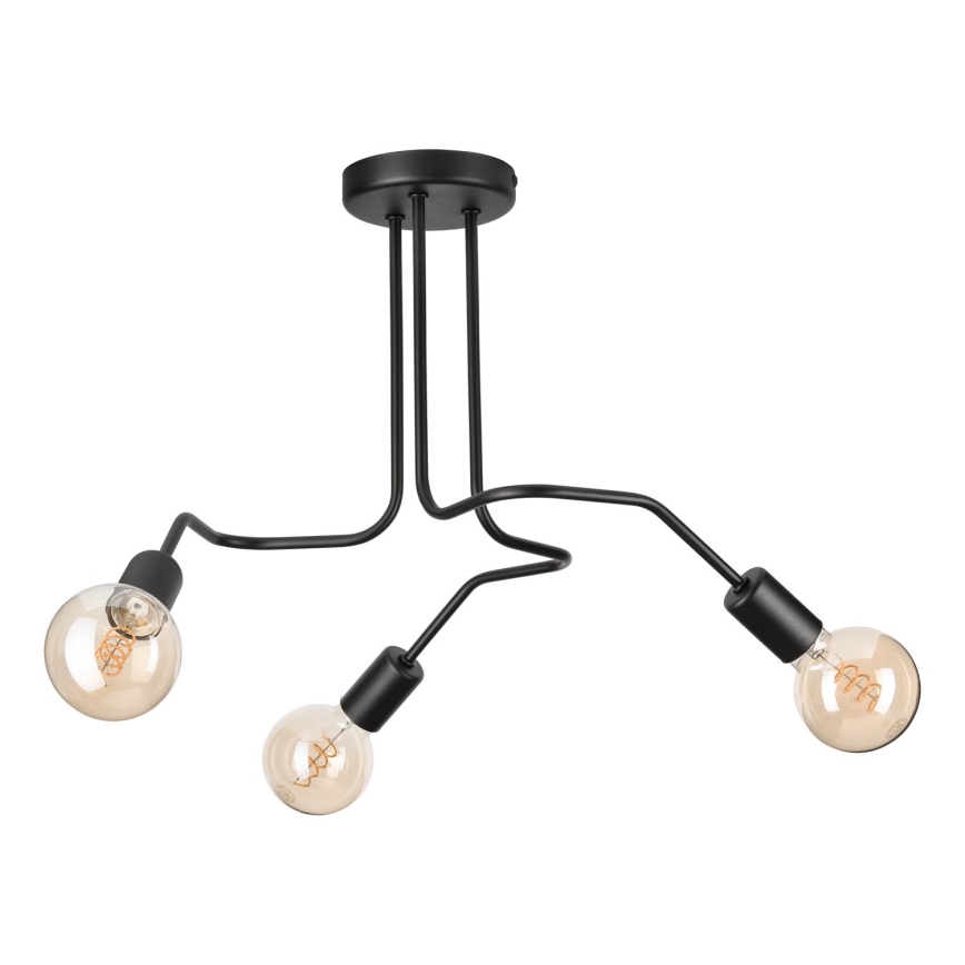 Virsapmetuma lustra MATYLDA 3xE27/60W/230V melna