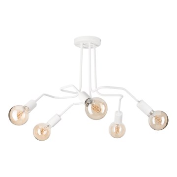 Virsapmetuma lustra MATYLDA 5xE27/60W/230V balta