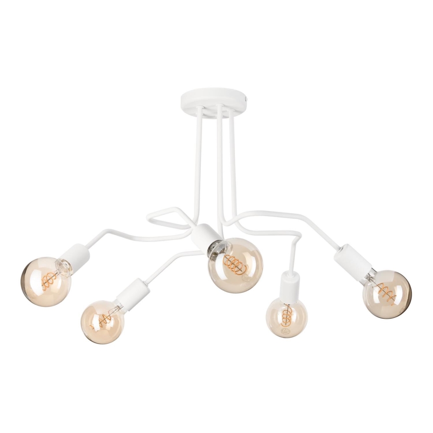 Virsapmetuma lustra MATYLDA 5xE27/60W/230V balta