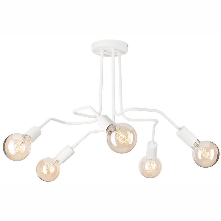 Virsapmetuma lustra MATYLDA 5xE27/60W/230V balta