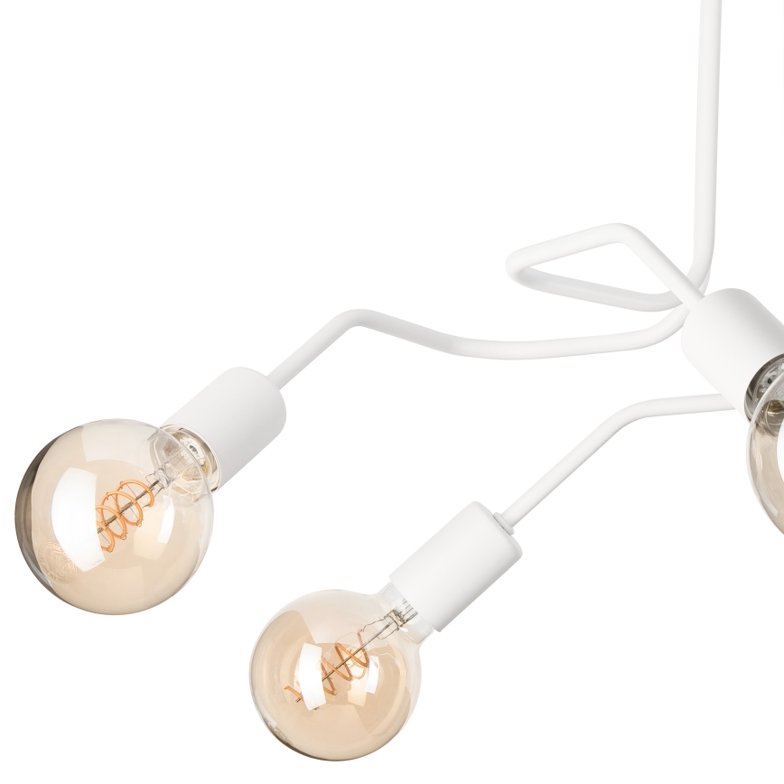 Virsapmetuma lustra MATYLDA 5xE27/60W/230V balta