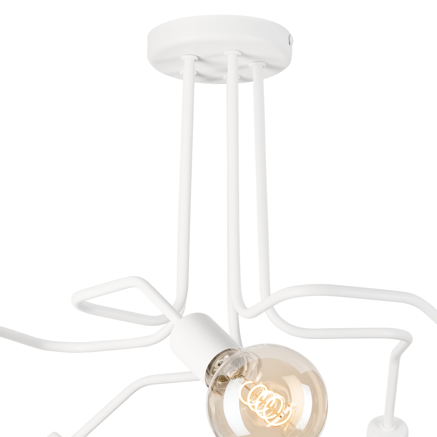 Virsapmetuma lustra MATYLDA 5xE27/60W/230V balta