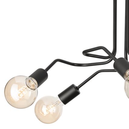 Virsapmetuma lustra MATYLDA 5xE27/60W/230V melna