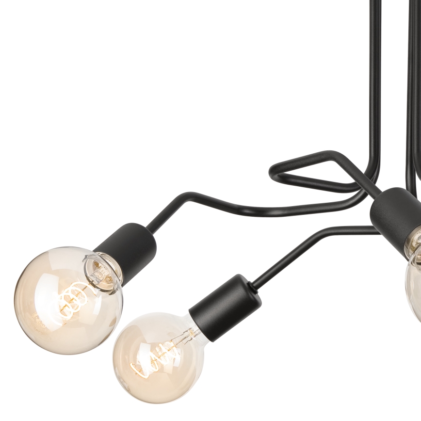 Virsapmetuma lustra MATYLDA 5xE27/60W/230V melna