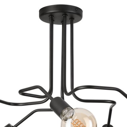 Virsapmetuma lustra MATYLDA 5xE27/60W/230V melna