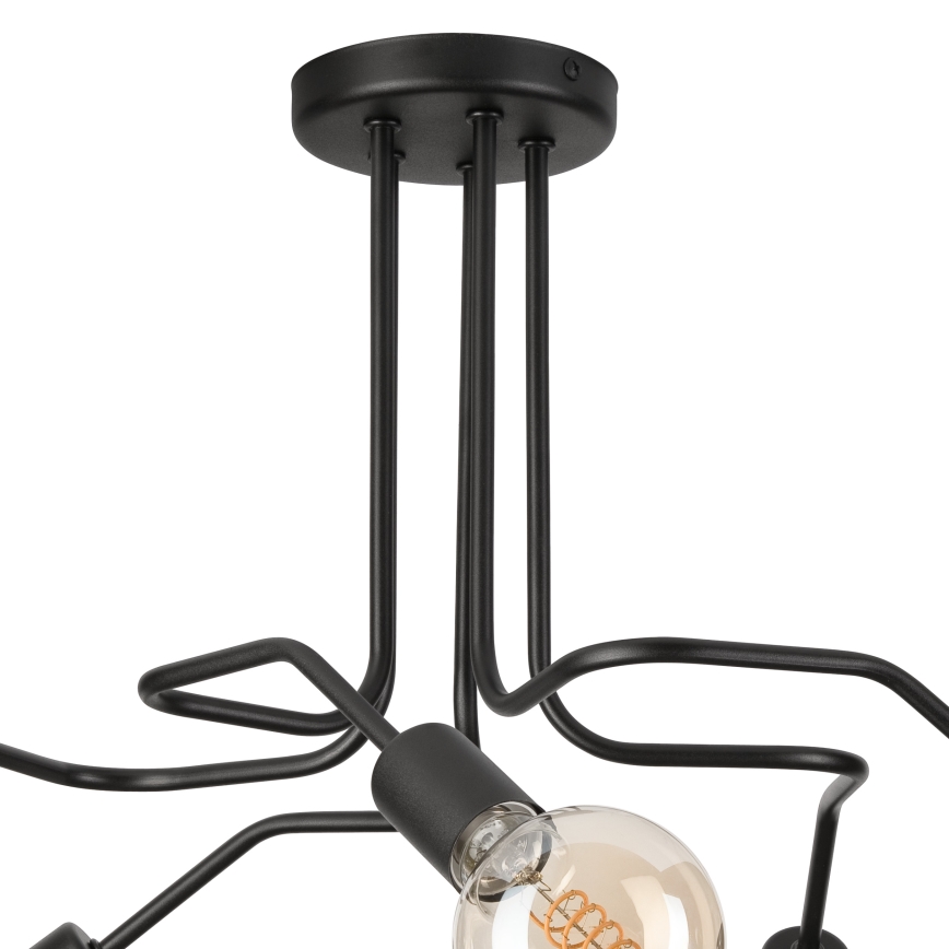 Virsapmetuma lustra MATYLDA 5xE27/60W/230V melna