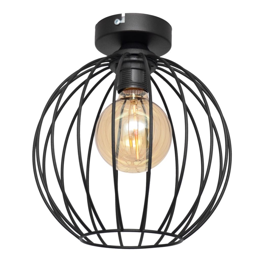 Virsapmetuma lustra MERCURE 1xE27/15W/230V d. 24 cm melna