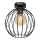 Virsapmetuma lustra MERCURE 1xE27/15W/230V d. 24 cm melna