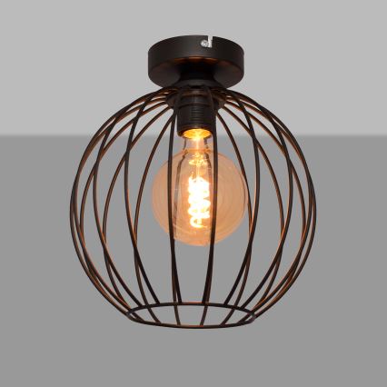 Virsapmetuma lustra MERCURE 1xE27/15W/230V d. 24 cm melna
