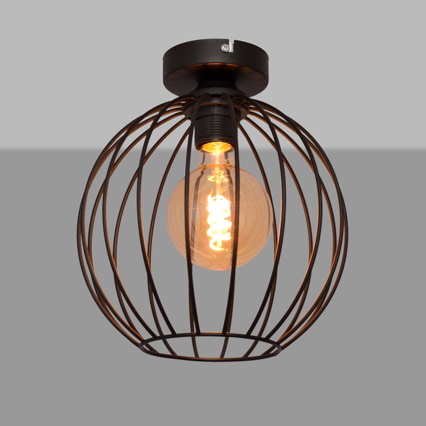 Virsapmetuma lustra MERCURE 1xE27/15W/230V d. 24 cm melna
