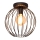 Virsapmetuma lustra MERCURE 1xE27/15W/230V d. 30 cm melna
