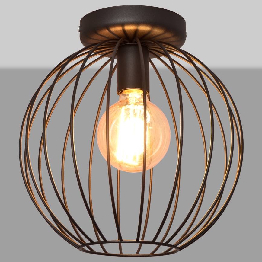 Virsapmetuma lustra MERCURE 1xE27/15W/230V d. 30 cm melna