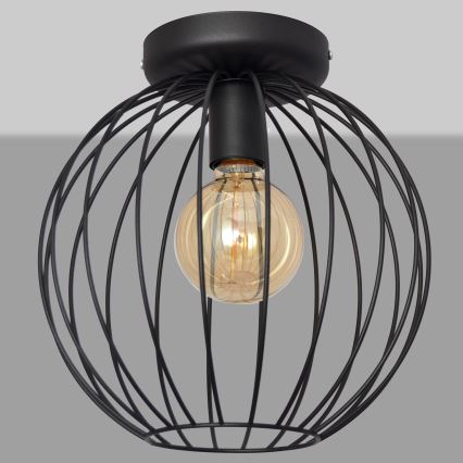 Virsapmetuma lustra MERCURE 1xE27/15W/230V d. 30 cm melna