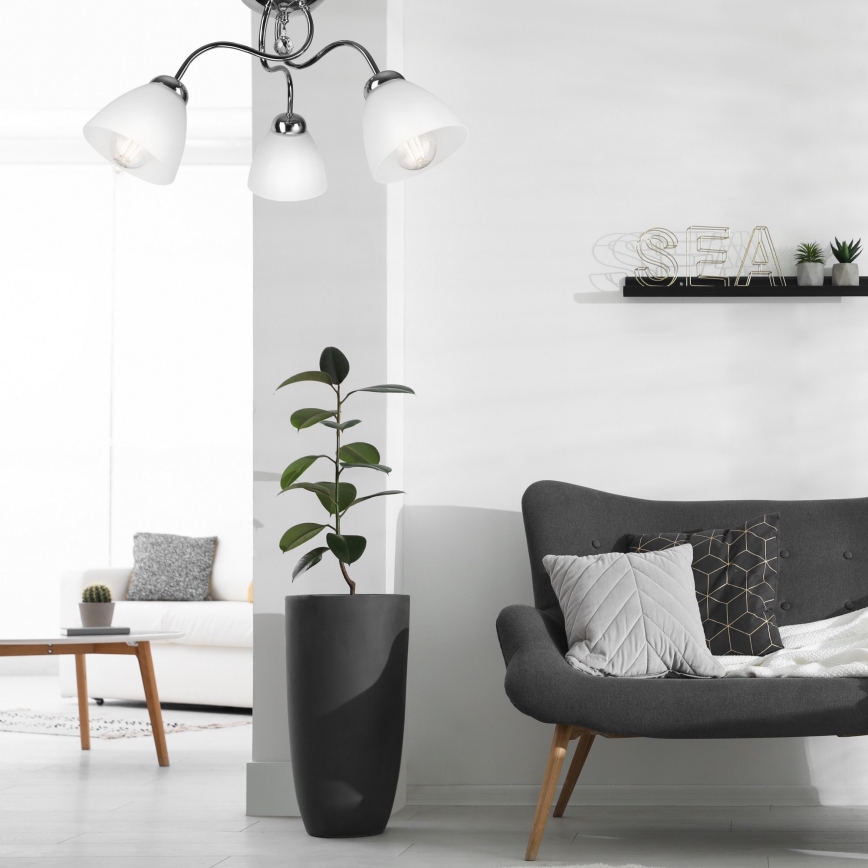 Virsapmetuma lustra MIRANDA 3xE27/60W/230V spīdīga hroma