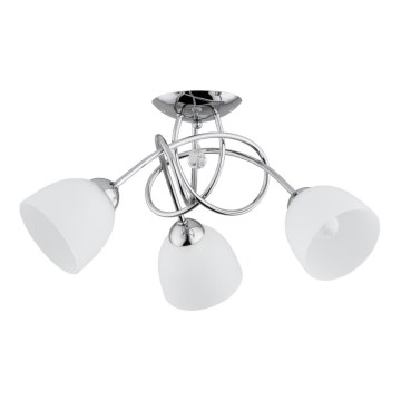 Virsapmetuma lustra MODENA 3xE27/60W/230V spīdīgi hromēts/balta