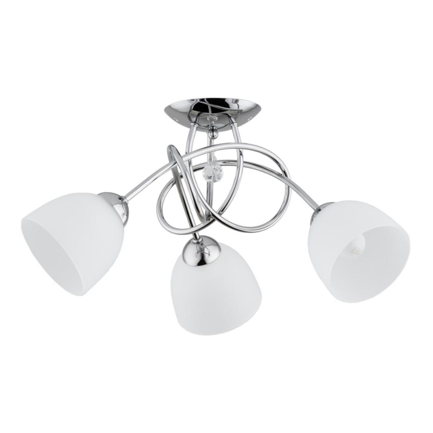 Virsapmetuma lustra MODENA 3xE27/60W/230V spīdīgi hromēts/balta