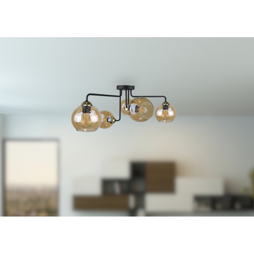 Virsapmetuma lustra MONDE GOLD 5xE27/60W/230V