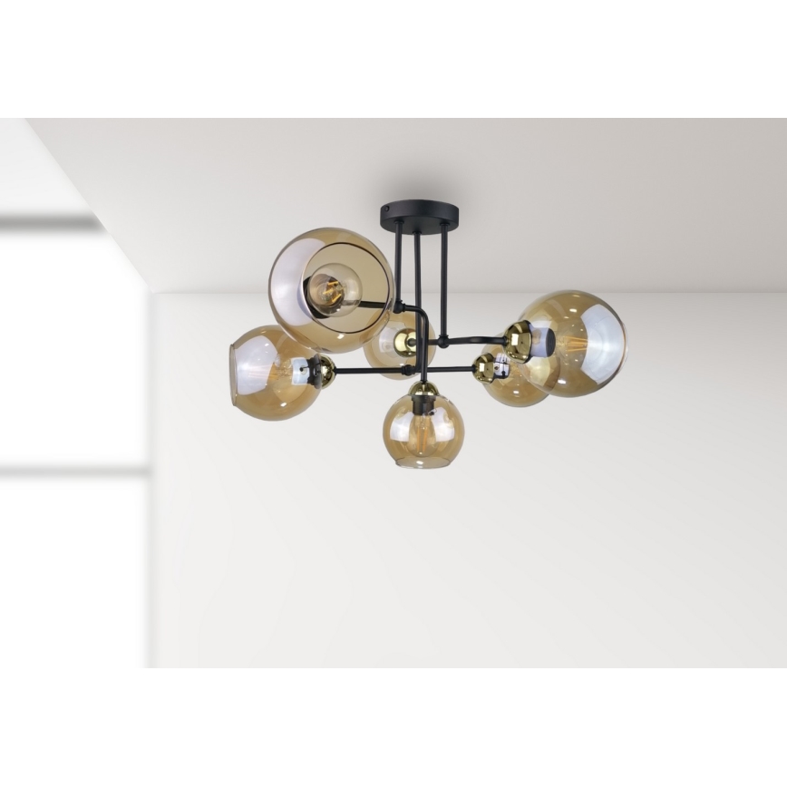 Virsapmetuma lustra MONDE GOLD 6xE27/60W/230V