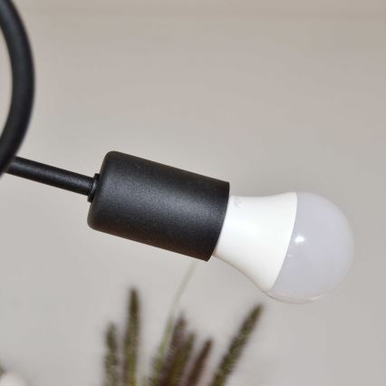 Virsapmetuma lustra OXFORD 4xE27/15W/230V melna/violeta