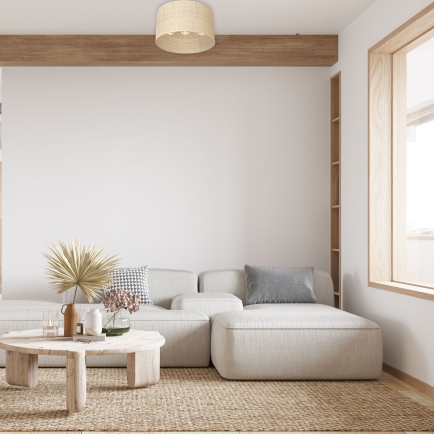 Virsapmetuma lustra RATTAN 3xE27/60W/230V rotanga