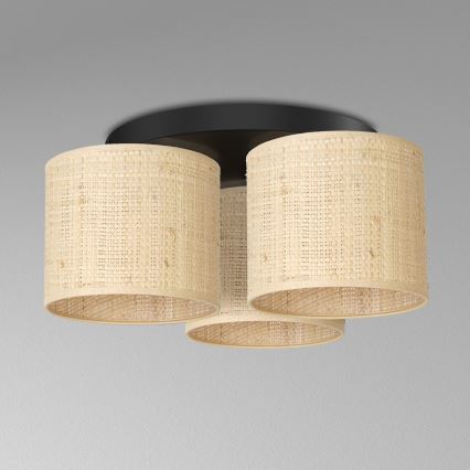 Virsapmetuma lustra RATTAN 3xE27/60W/230V rotanga