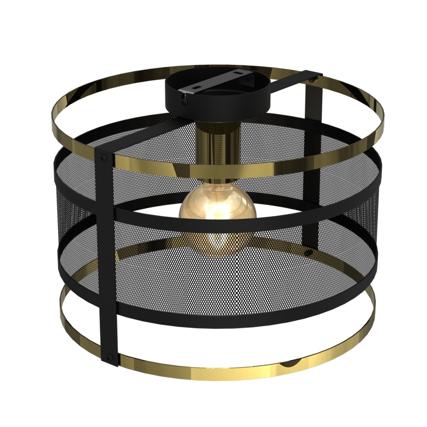 Virsapmetuma lustra RIM 1xE27/60W/230V melna/zelta